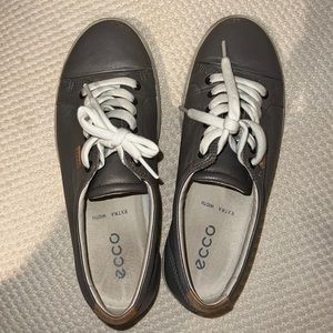 Ecco Soft 7 Leather Lace-Up Sneakers